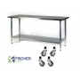 1829 x 760mm Stainless Steel Bench #430 Grade with Casters